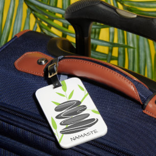 Zen-Kieselstein Personalisierte Reisegepäckanhänge Gepäckanhänger