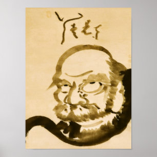 Zen-Klassiker - Hakuin Ekaku - Daruma Poster