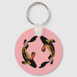 Zen Koi Fish Pink Einfach Minimalistischer Schlüss Schlüsselanhänger