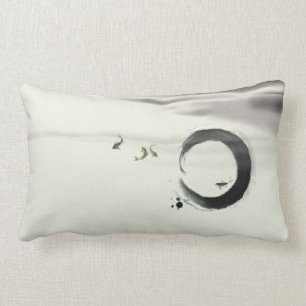 Zen-Kreis Enso Koi Bürsten-Malerei-Kunst Lendenkissen