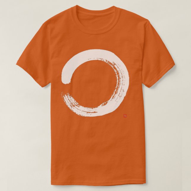 Zen-Kreis mit künstlerischer Zen-Enso-Kalligrafie T-Shirt (Design vorne)