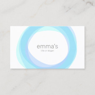 Zen Light Blue Circle Visitenkarte