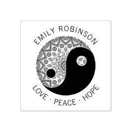 Zen Mandala Yin Yang Liebe Peace Hope Individuelle Gummistempel