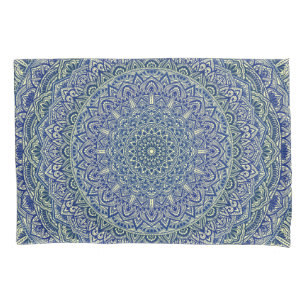 Zen-Marine und gelbe Mandala Kissenbezug
