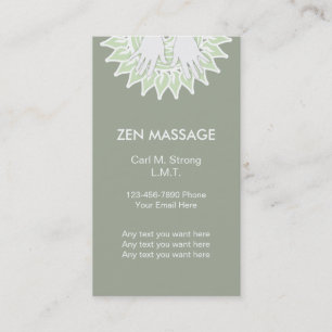 Zen Massage Business Cards Visitenkarte