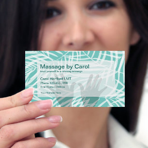 Zen Massage Thema Visitenkarte