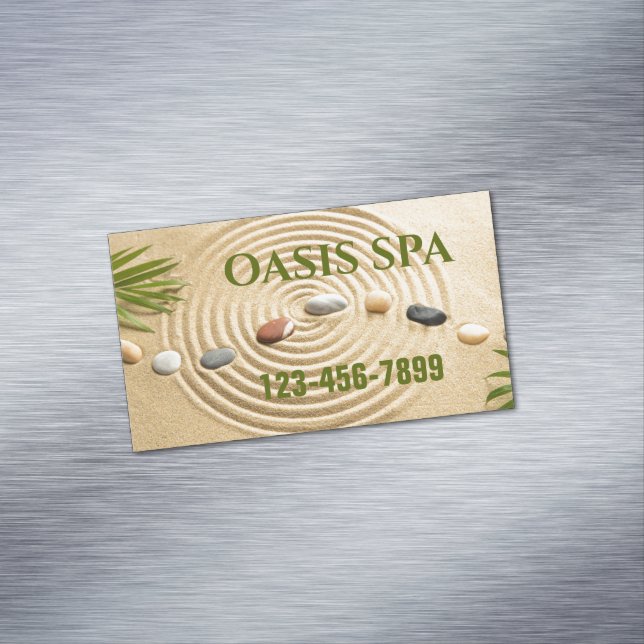 Zen Massage Therapie Yoga Instructor Meditation WE Magnetische Visitenkarte (Beispiel)