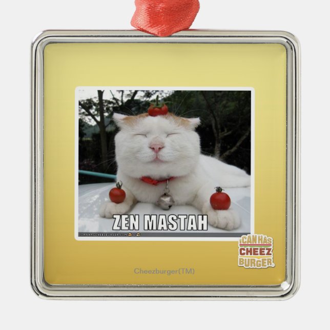 Zen Mastah Ornament Aus Metall (Vorne)