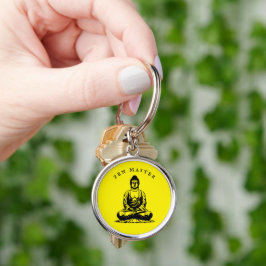 Zen Master - Buddha Meditation Gelb Schlüsselanhänger