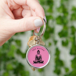 Zen Master - Buddha Meditation Rosa Schlüsselanhänger