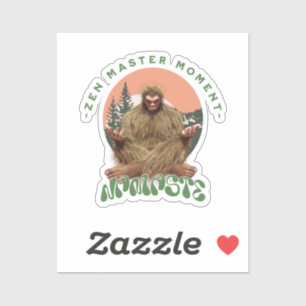 Zen Master Moment Namaste - Bigfoot Maditation Aufkleber