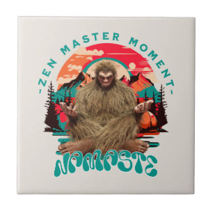 Zen Master Moment - Namaste Funny Bigfoot Fliese