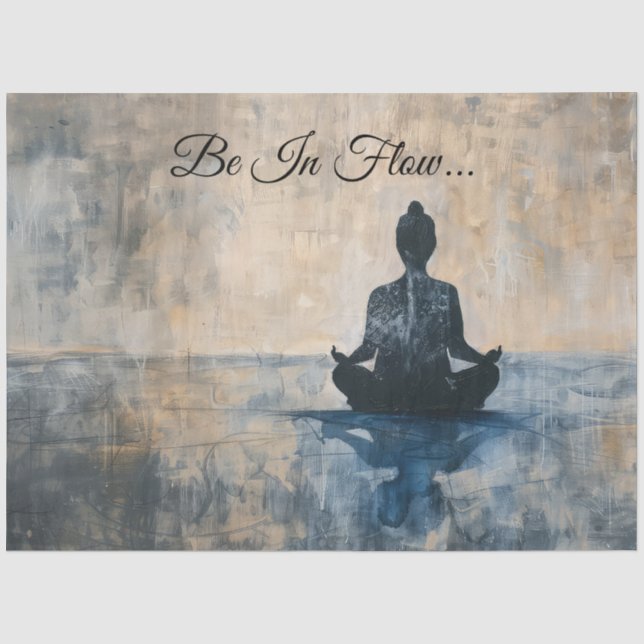 Zen-Mediationsfluss Seidenpapier (Vorderseite)