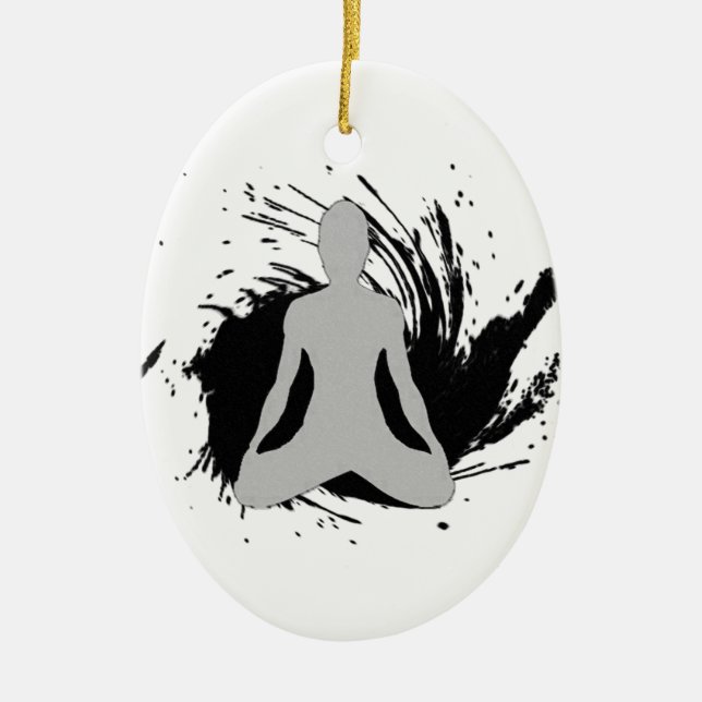 Zen-Meditation Keramikornament (Vorne)