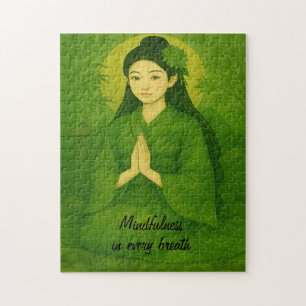 Zen Meditation Kunst Mindfulness Yoga Green Custom