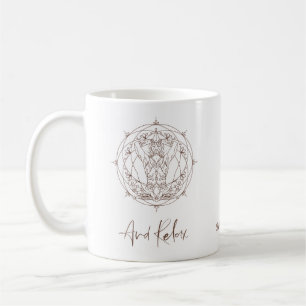 Zen Meditation Mandala und Zitat für Entspannung Kaffeetasse