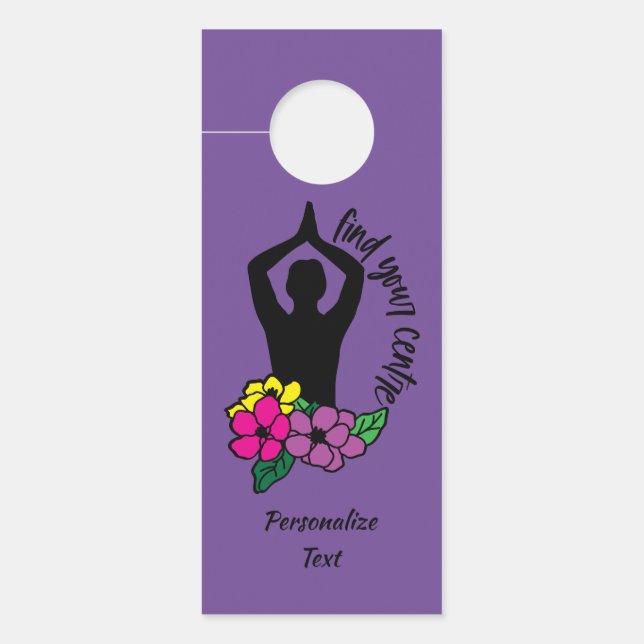 Zen Meditation Yoga Namaste Spirituelle Personalis Türanhänger (Vorderseite)