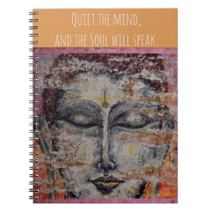 Zen-Meditations-Buddha-Kunst-gewundenes Notizbuch Notizblock