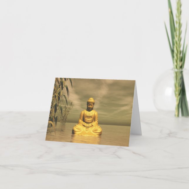 Zen meditierender Buddha Karte (Vorderseite)