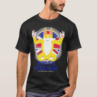 Zen meditierender Corgi Frieden Liebenswürdigkeit  T-Shirt