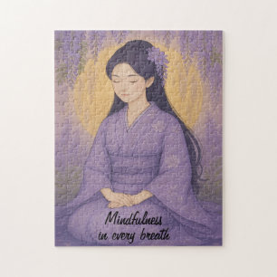 Zen Medizin Kunst Achtsamkeit Yoga Lila Angewohnhe