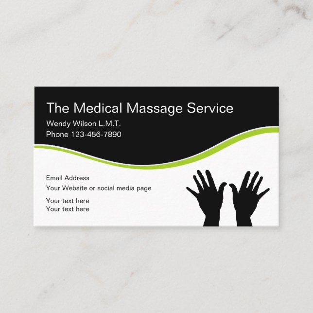 Zen-medizinische Massage Visitenkarte (Vorderseite)