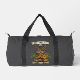 Zen-Meister-Katze Lustige Chill Graue Tabby-Katze  Duffle Bag