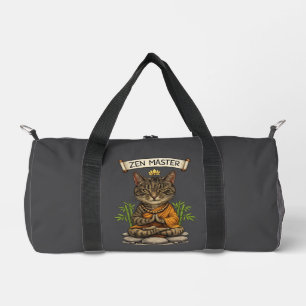 Zen-Meister-Katze Lustige Chill Graue Tabby-Katze Duffle Bag