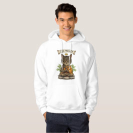Zen-Meister-Katze Lustiges Entspanntes Graues Tabb Hoodie