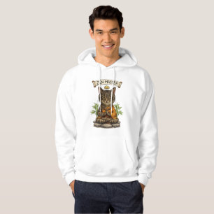 Zen-Meister-Katze Lustiges Entspanntes Graues Tabb Hoodie