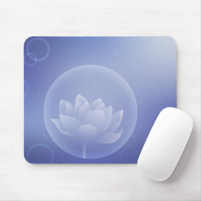 Zen Mindfulness Gift - Soft Lotus Flower Mouse Pad Mousepad (Mit Mouse)