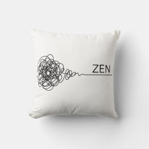 Zen Minimalist Mental Health Kritzelei Kissen