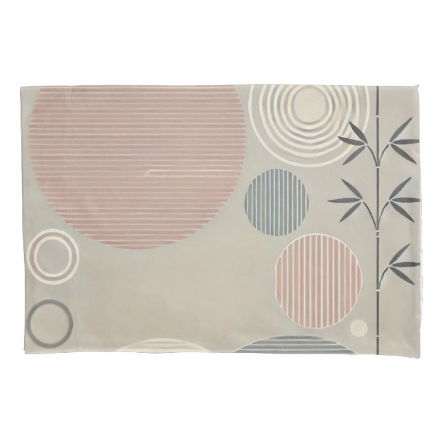Zen Minimalistisch Pillowcase - Asiatische Eleganz Kissenbezug (Vorderseite)