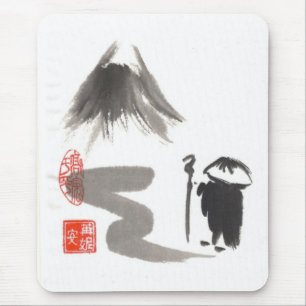 Zen-Mönch auf Reise Mousepad