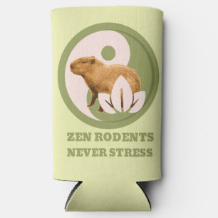 Zen-Nagetiere Stressen Nie Capybara Humor Selters Dosenkühler