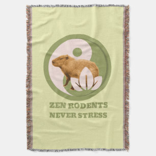 Zen-Nagetiere Stressfrei Capybara Humor Decke