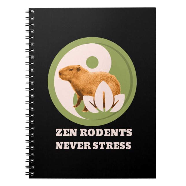 Zen-Nagetiere Stressfrei Capybara Humor Notizblock (Vorderseite)