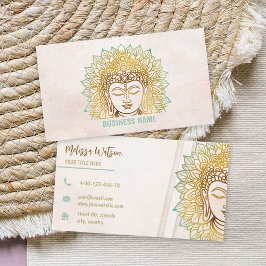 Zen neatral Tönes Buddha Yoga Studio Visitenkarte