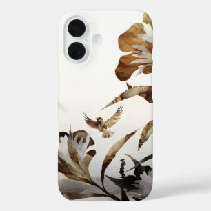 Zen Nebelberg Vögel Minimalistische Natur iPhone 16 Hülle