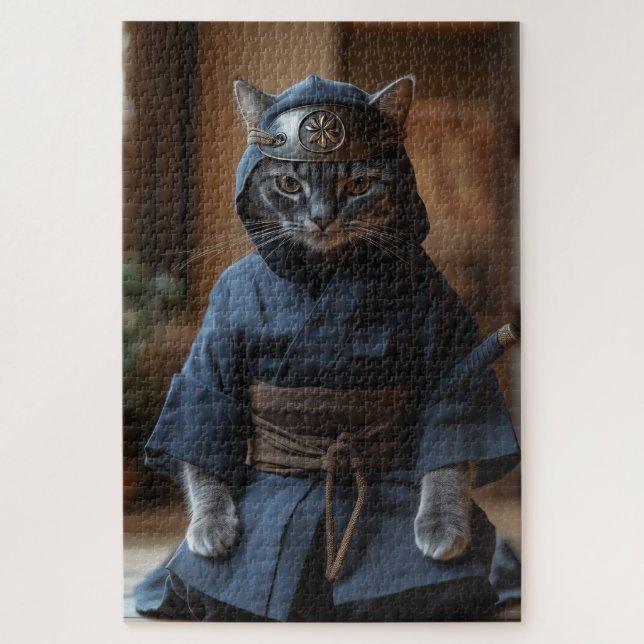 Zen Ninja Cat Puzzle (Vertical)