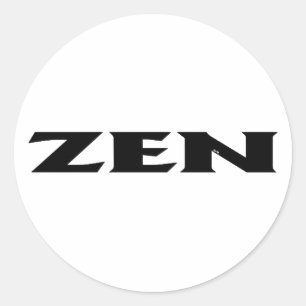 Zen noir blanc rond gros autocollants