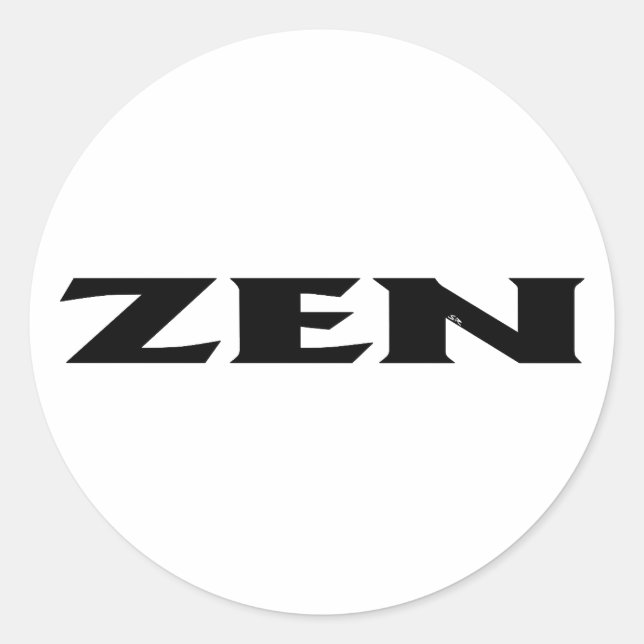 Zen noir blanc rond gros autocollants (Devant)