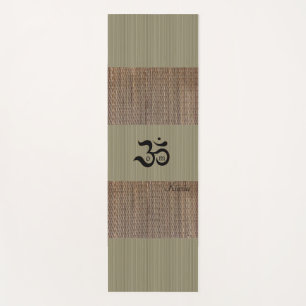 Zen Om grüne Tatami drucken rustikalen individuel Yogamatte