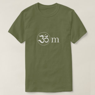 Zen Om Om Symbol minimalistisch Olive Khaki T-Shirt