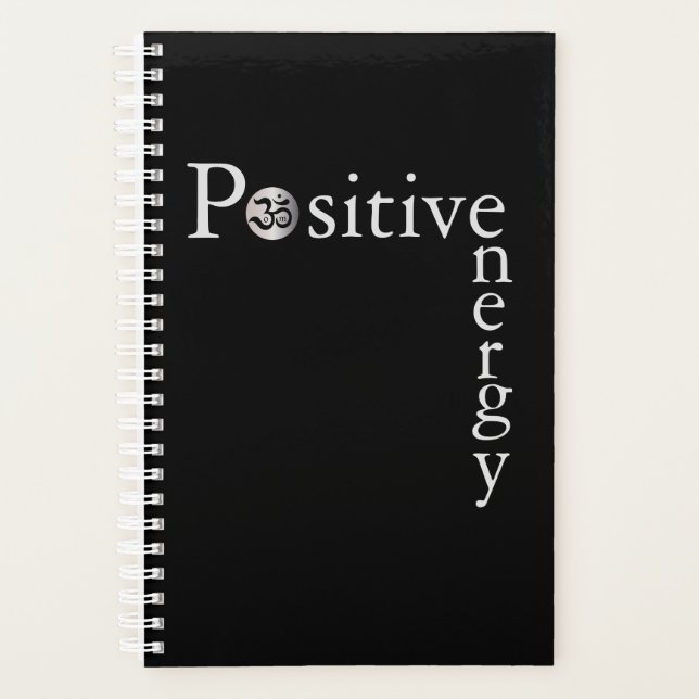 Zen Om positive Energie Minimalistisch Schwarz und Planer (Vorderseite)