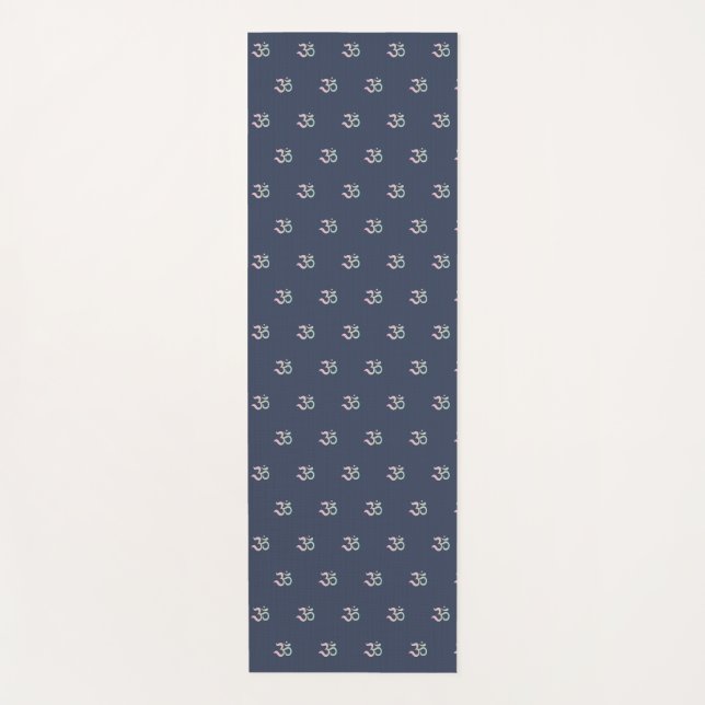 Zen Om Symbol Marine blau Yogamatte (Vorderseite)