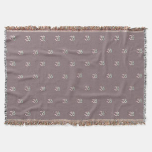 Zen Om Symbol Muster Sanskrit pastellrosa Decke