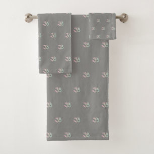 Zen Om symbole motif sanskrit pastel gris gris