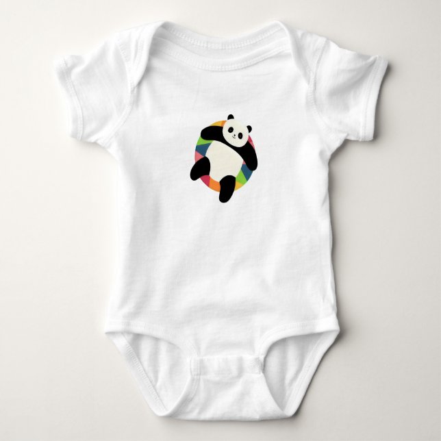 Zen Panda Spin Baby Strampler (Vorderseite)