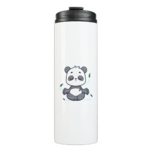 Zen Panda Yoga - Entspannendes Meditationsdesign Thermosbecher